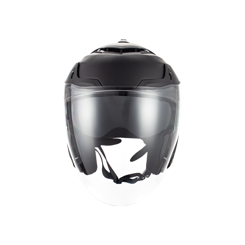 Carbon Open Face Motorcycle Helmet With Double Visors