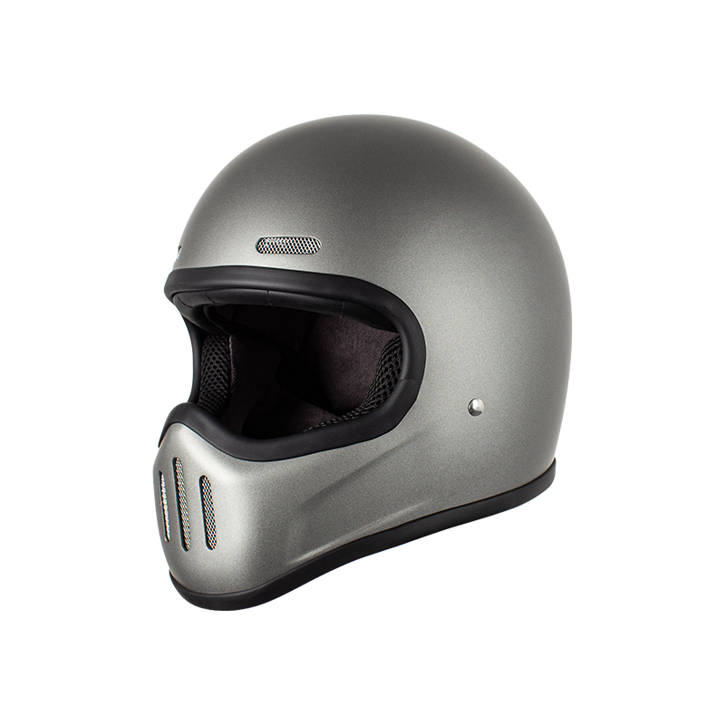 Retro Carbon Full Face Motorcycle Helmet 