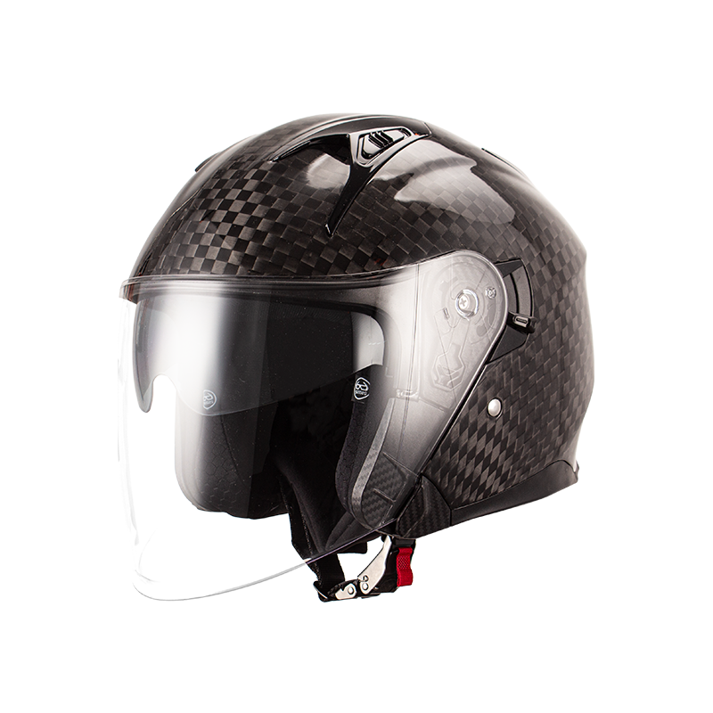 Carbon Fiber Open Face Motorcycle Helmet 