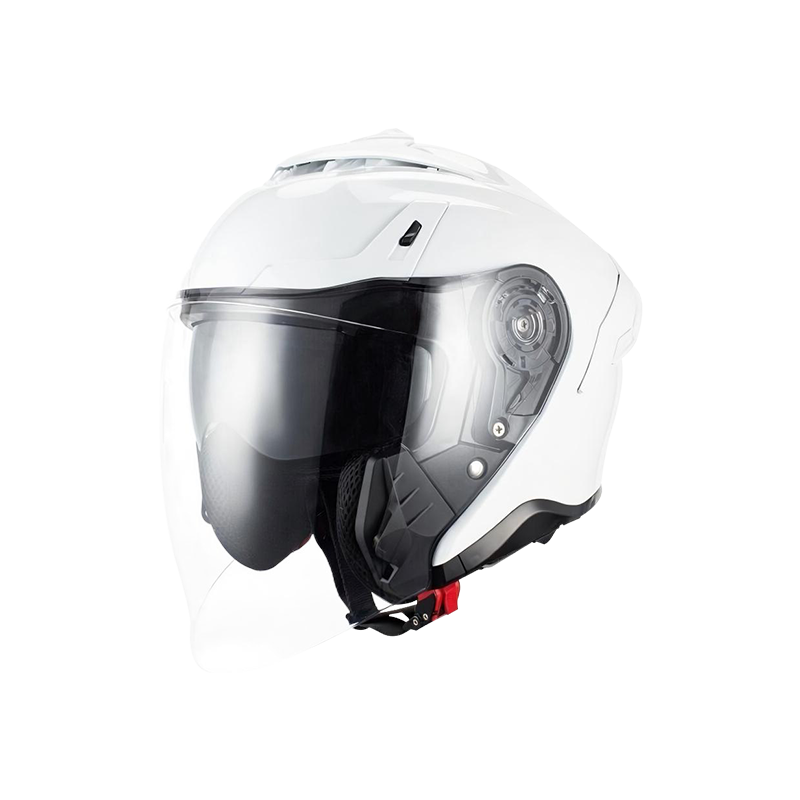 Carbon Open Face Motorcycle Helmet With Double Visors