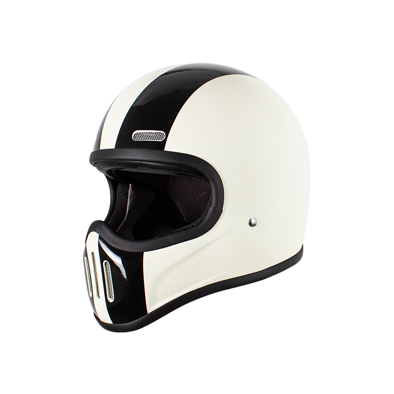 Retro Carbon Full Face Motorcycle Helmet 