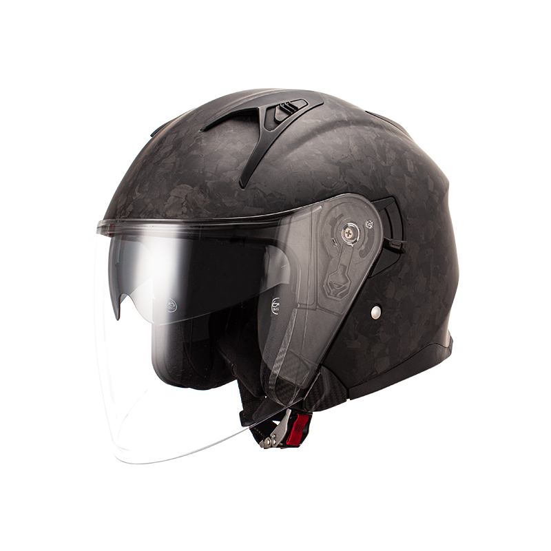 Carbon Fiber Open Face Motorcycle Helmet 