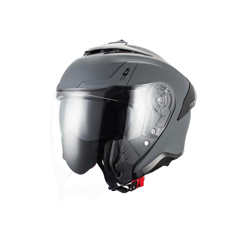 Carbon Open Face Motorcycle Helmet With Double Visors