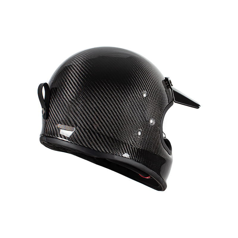 Retro Carbon Fiber Full Face Retro Motorcycle Helmet