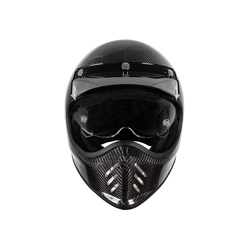 Retro Carbon Fiber Full Face Retro Motorcycle Helmet