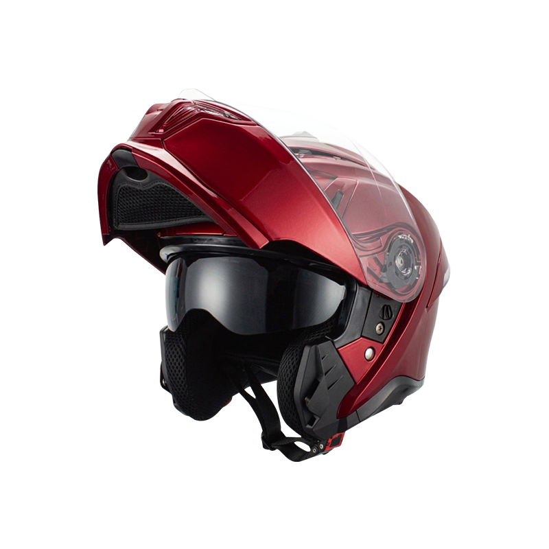 Flip Up Motorcycle Helmet With Double Visors Bluetooth