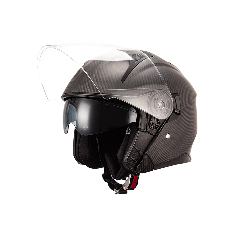 Carbon Fiber Open Face Motorcycle Helmet 