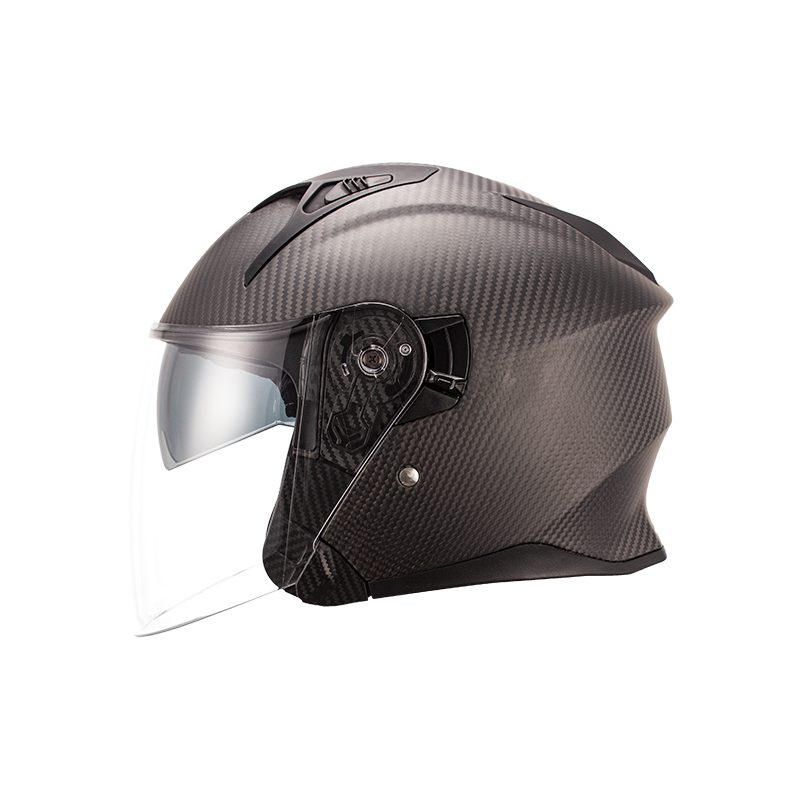 Carbon Fiber Open Face Motorcycle Helmet 