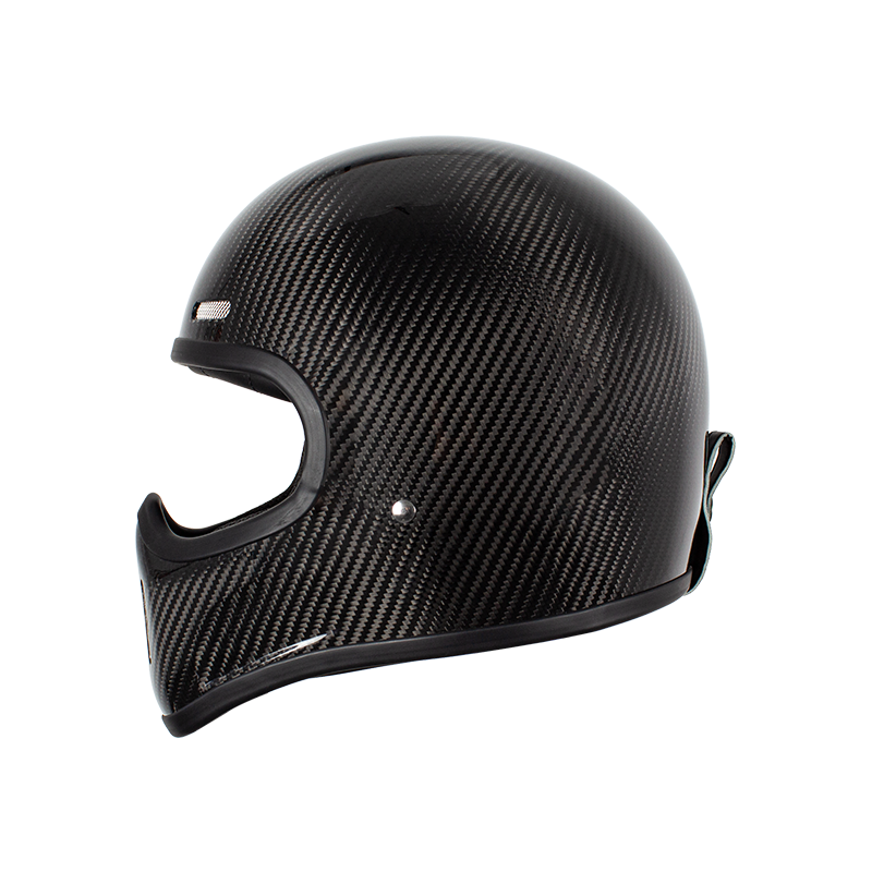 Retro Carbon Full Face Motorcycle Helmet 